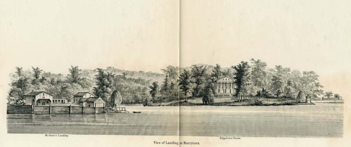 Barrytown Landing engraving, nineteenth century